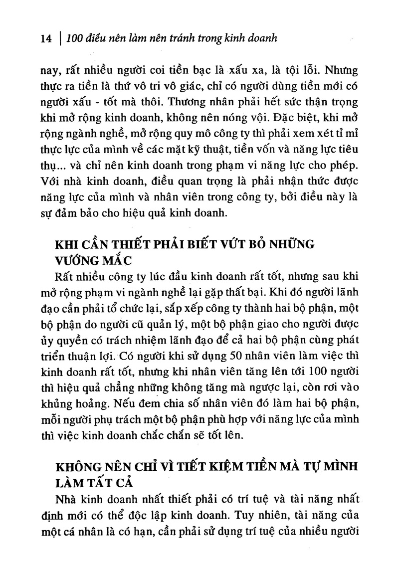100 điều nên làm, nên tránh trong kinh doanh (tái bản 2019) - Ảnh 11