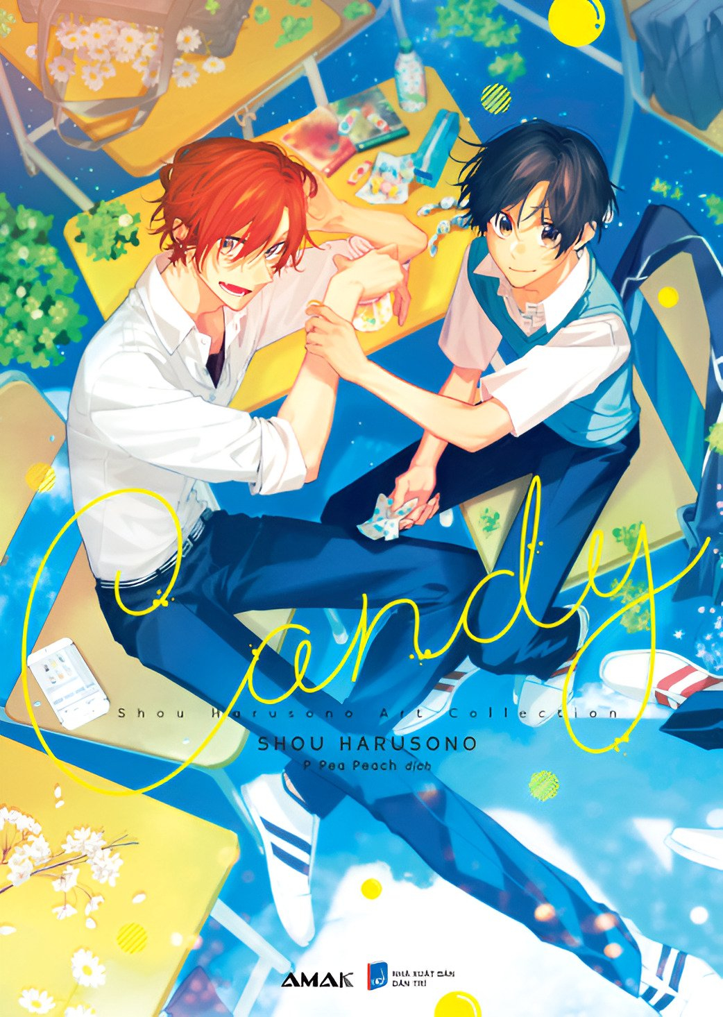 artbook candy - shou harusono art collection - tặng kèm pop-up card tuổi thanh xuân + giá đỡ điện thoại forever youth - Ảnh 2