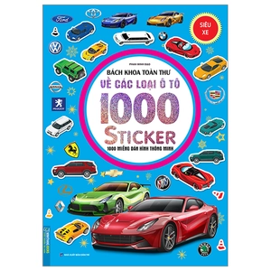 bách khoa toàn thư về các loại ô tô 1000 sticker - 1000 miếng dán hình thông minh - siêu xe