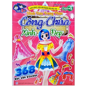 bộ 368 bóc dán sticker - hình dán trang phục công chúa - quyển 4 - xinh đẹp
