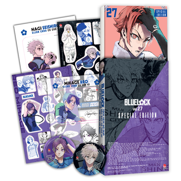 Bo
						
										
										BlueLock - Tap 27 - Ban Dac Biet - Tang Kem Bo 3 Qua Tang Co Chu Ki Cua Nagi Va Reo (Clear Card + Bang Sticker + Huy Hieu)