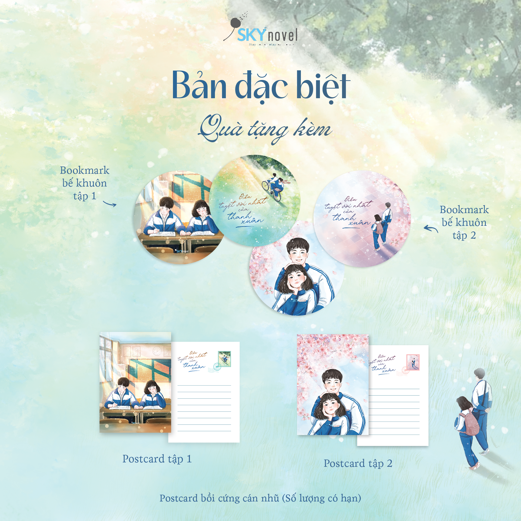 Bộ Bộ Sách Điều Tuyệt Vời Nhất Của Thanh Xuân - Tập 1 + Tập 2 (Bộ 2 Cuốn) - Bản Đặc Biệt - Tặng Kèm 2 Bookmark Bế Khuôn Tròn + 2 Postcard Bồi Cứng Màn Nhũ - Ảnh 5