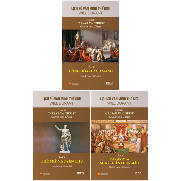 Bo
						
										
										Bo Sach Lich Su Van Minh The Gioi - Phan III - Caesar Va Christ (Bo 3 Cuon) (Tai Ban 2024)