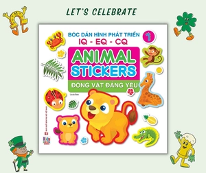 bộ bóc dán hình phát triển iq-eq-cq - animal sticker - động vật đáng yêu 1 - Ảnh 2