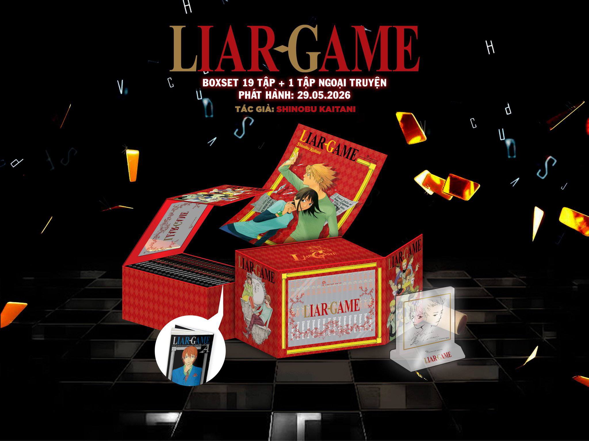 Bộ Boxset Manga - Liar Game: Tập 1 - 19 + Ngoại Truyện (Bộ 20 Tập) - Tặng Kèm Box Nam Châm + Shikishi Standee + Poster Kèm Ống Đựng - Ảnh 2