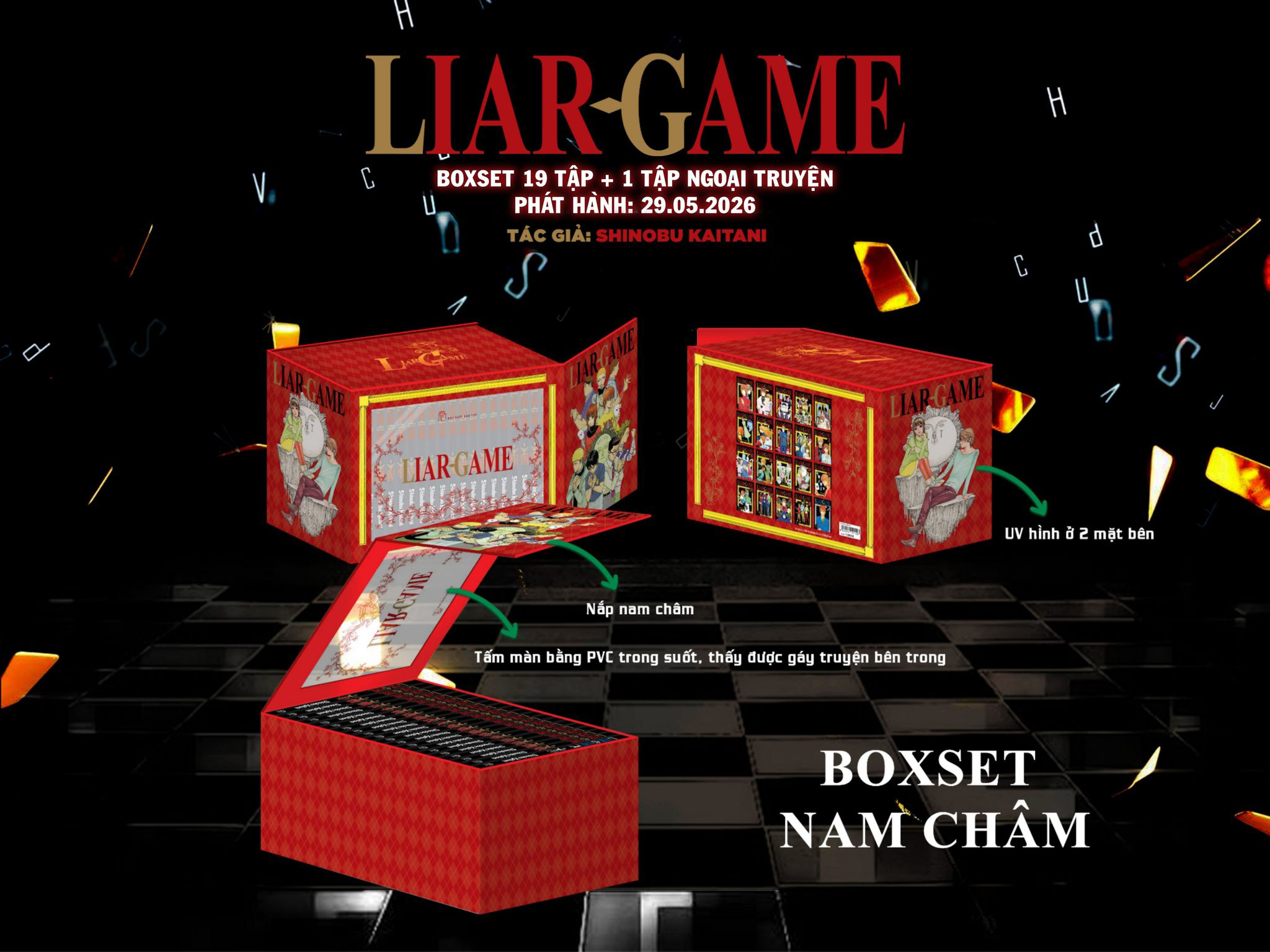 Bộ Boxset Manga - Liar Game: Tập 1 - 19 + Ngoại Truyện (Bộ 20 Tập) - Tặng Kèm Box Nam Châm + Shikishi Standee + Poster Kèm Ống Đựng - Ảnh 3
