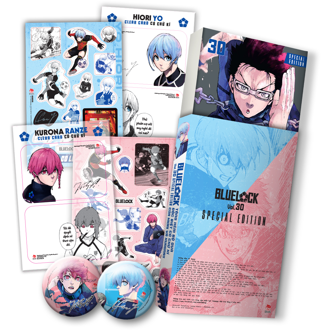 Bộ Combo Manga - BlueLock - Tập 30: Bản Thường + Bản Đặc Biệt (Bộ 2 Cuốn) - Tặng Kèm Card PVC + Standee Ivory + Set Quà Hiori Và Kurona - Ảnh 3
