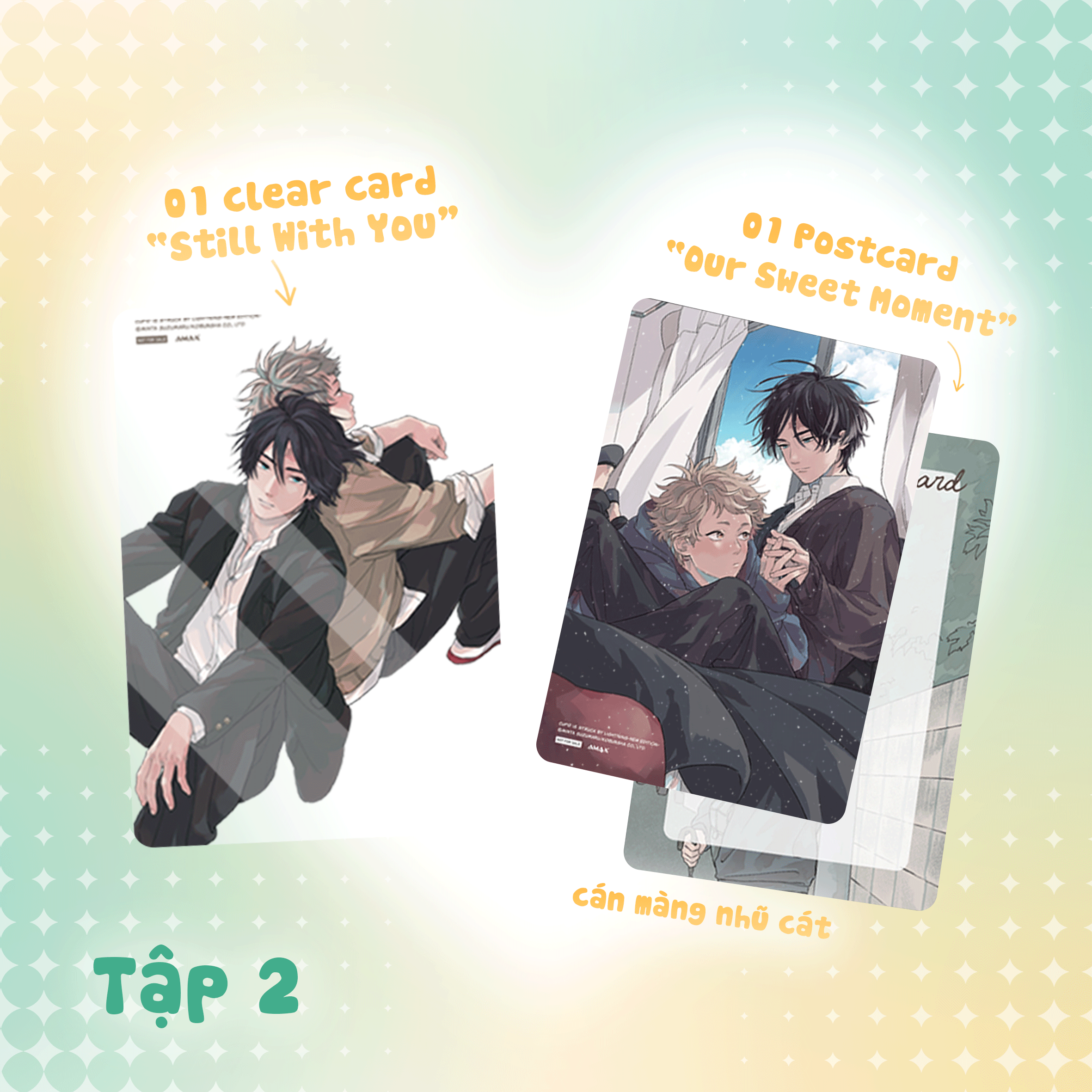 Bộ Combo Manga - Thần Tình Yêu Trúng Sét Ái Tình - Tập 1 + Tập 2 (Bộ 2 Tập) - Tặng Kèm 2 Postcard + 2 Clear Card - Ảnh 8