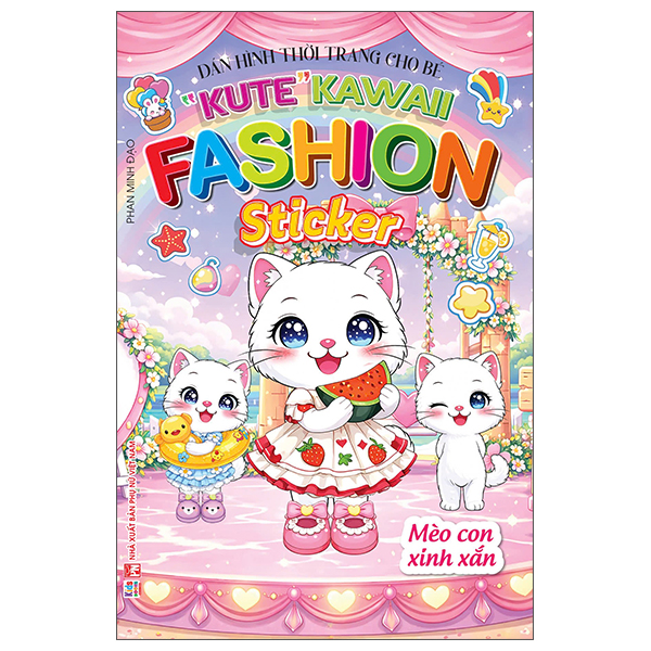 Bộ Dán Hình Thời Trang Cho Bé - "Kute" Kawaii Fashion Sticker - Mèo Con Xinh Xắn