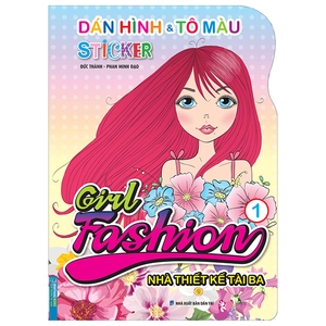 bộ dán hình và tô màu sticker - girl fashion - nhà thiết kế tài ba - tập 1