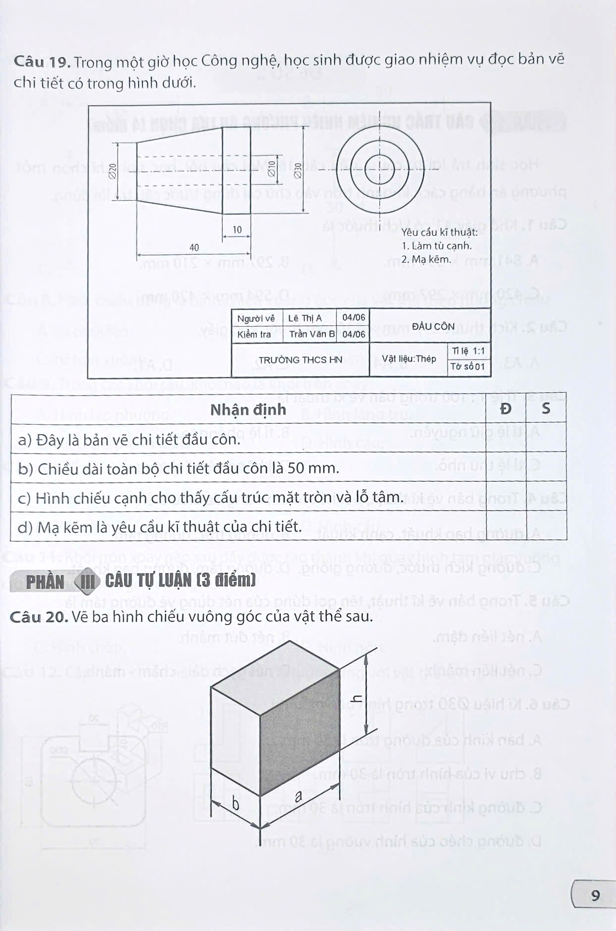 Bộ Đề Kiểm Tra, Đánh Giá Công Nghệ 8 - Ảnh 11