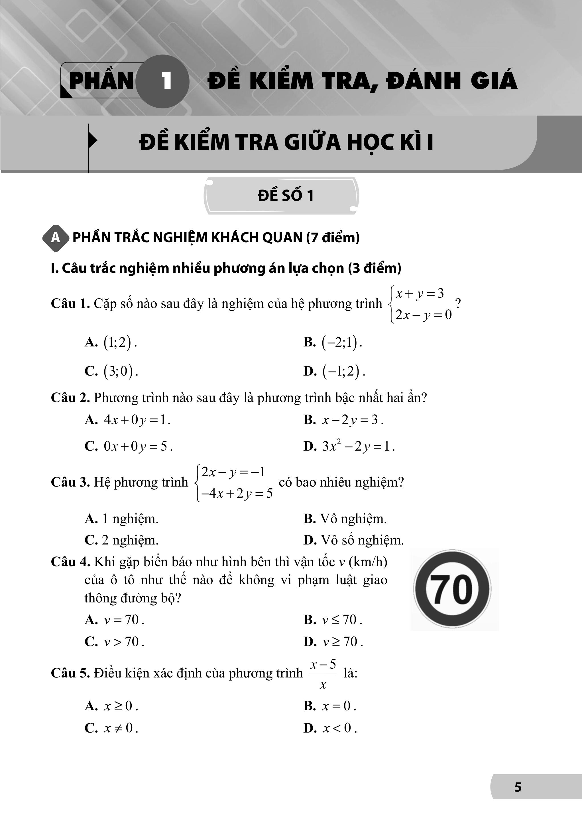 Bộ Đề Kiểm Tra, Đánh Giá Toán 9 - Ảnh 5
