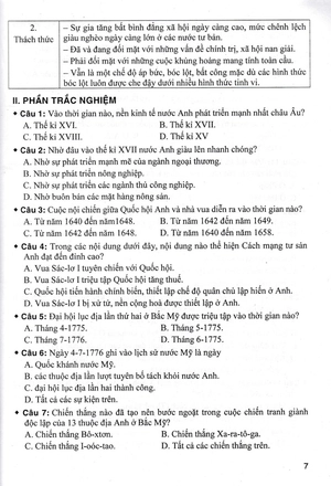 bộ đề kiểm tra trắc nghiệm và tự luận lịch sử 11 (dùng chung cho các bộ sgk hiện hành) - Ảnh 9