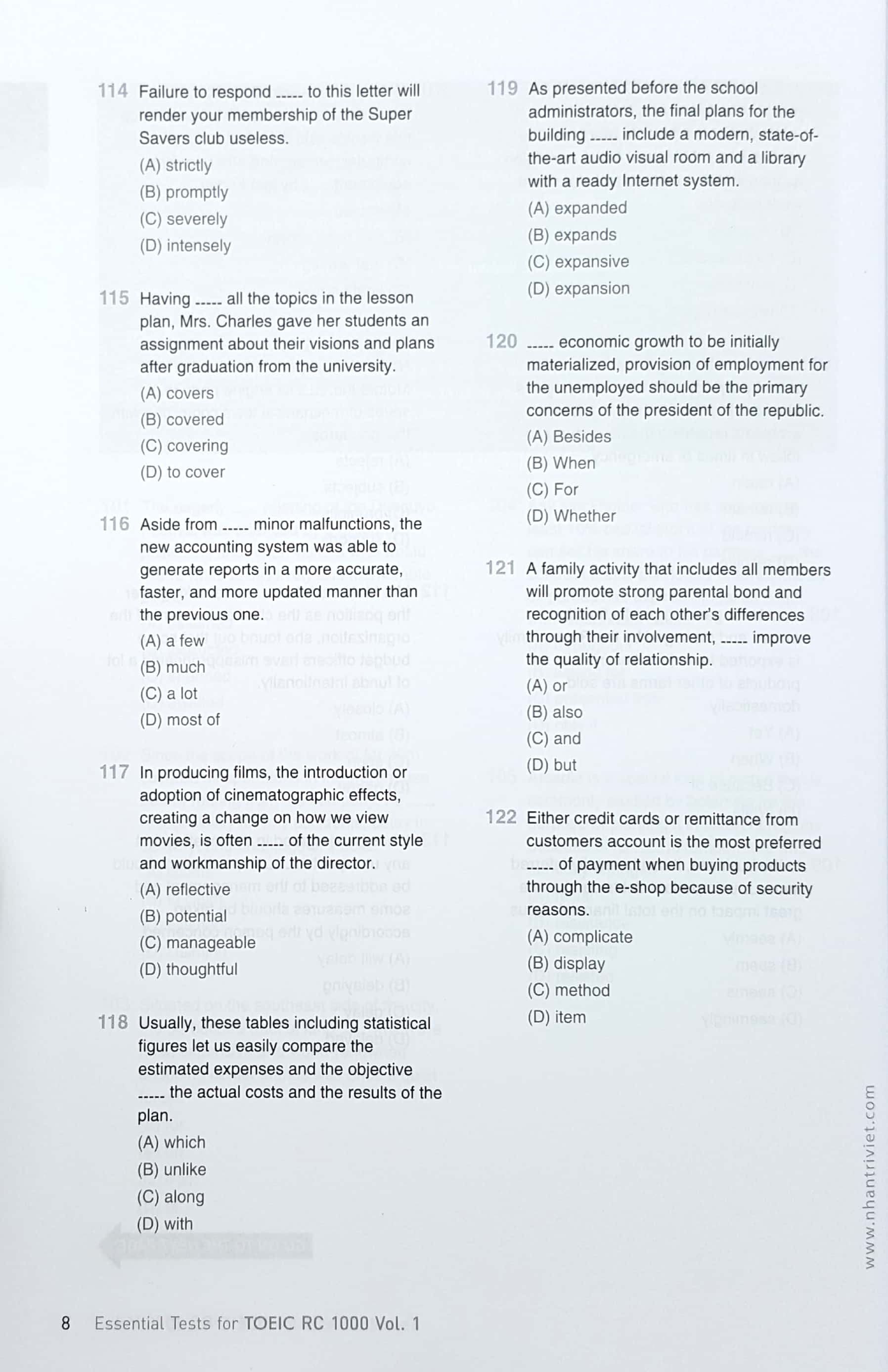 bộ essential test for toeic rc 1000 vol 1 (không cd) - Ảnh 5