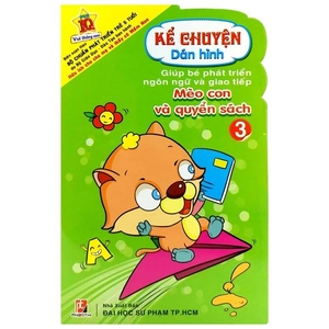 bộ kể chuyện dán hình 3 - mèo con và quyển sách
