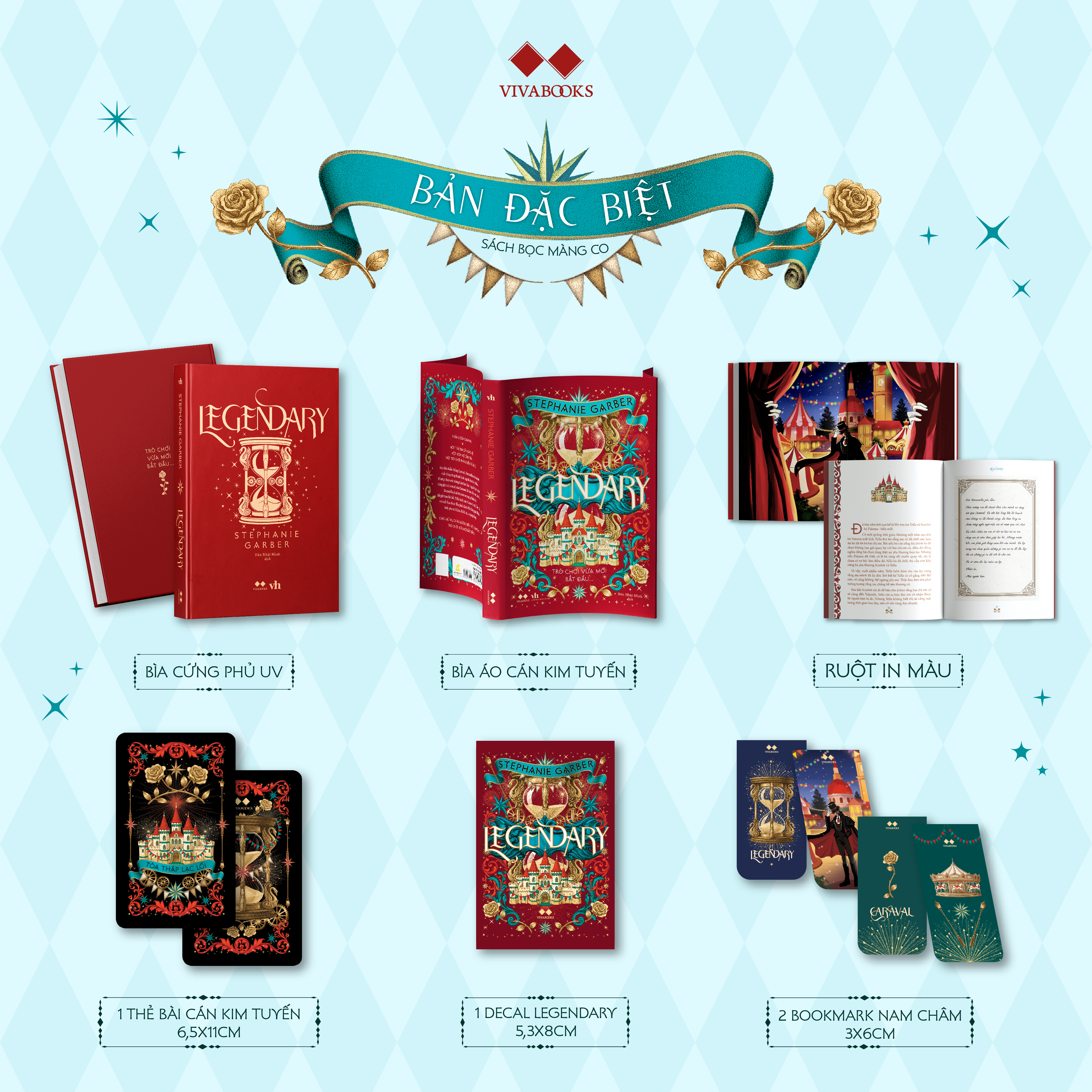 Bộ Legendary - Bản Đặc Biệt - Bìa Cứng - Tặng Kèm 1 Thẻ Bài Cán Kim Tuyến + 1 Decal Legendary 7 Màu + 2 Bookmark Nam Châm Cán Kim Tuyến - Ảnh 2
