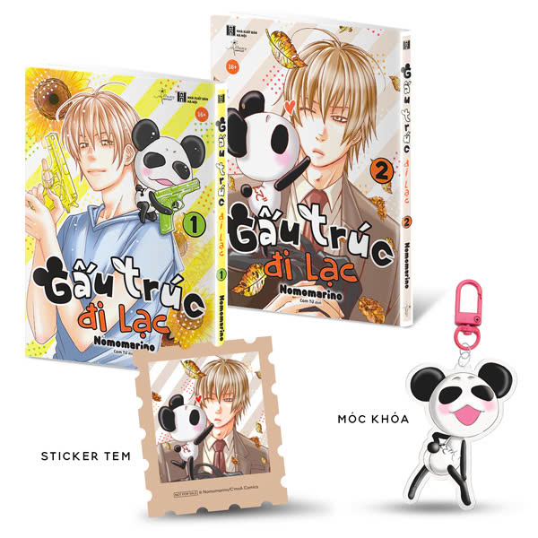 Bộ Manga - Gấu Trúc Đi Lạc - Tập 1 + Tập 2 (Bộ 2 Tập) - Bản Đặc Biệt - Tặng Kèm Sticker Tem + Móc Khóa Acrylic