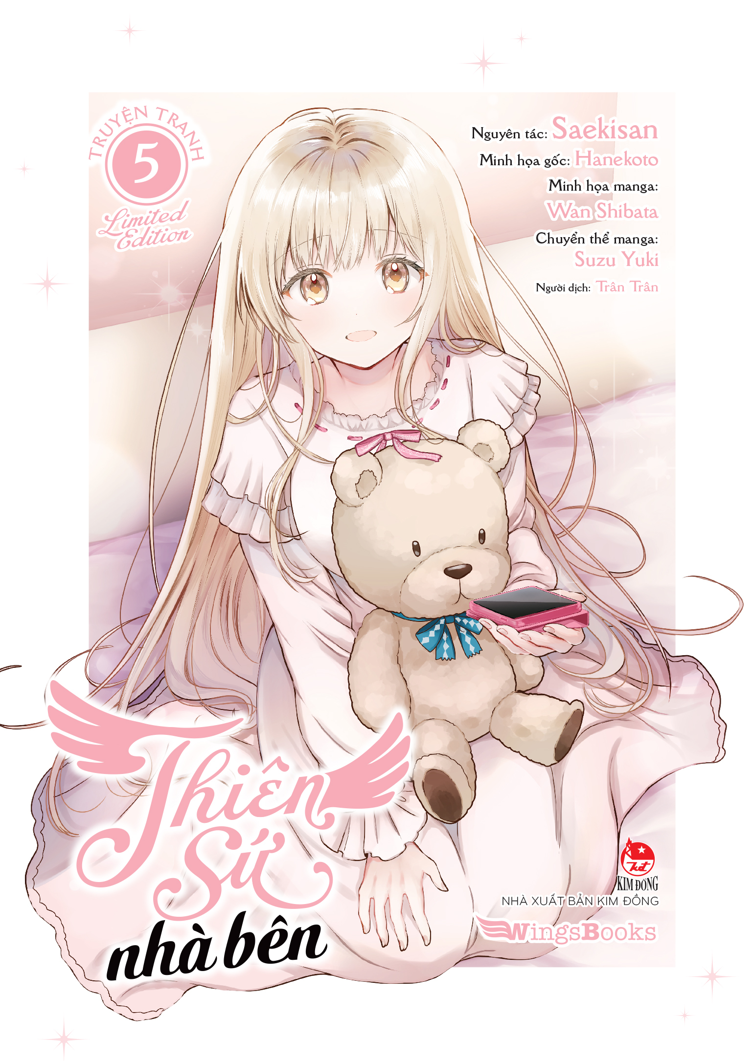 Bộ [Manga] Thiên Sứ Nhà Bên - Tập 5 - Bản Giới Hạn - Tặng Kèm Bookmark Bế Hình+ Postcard In Nhũ 2 Mặt + Lenticular Card - Ảnh 3