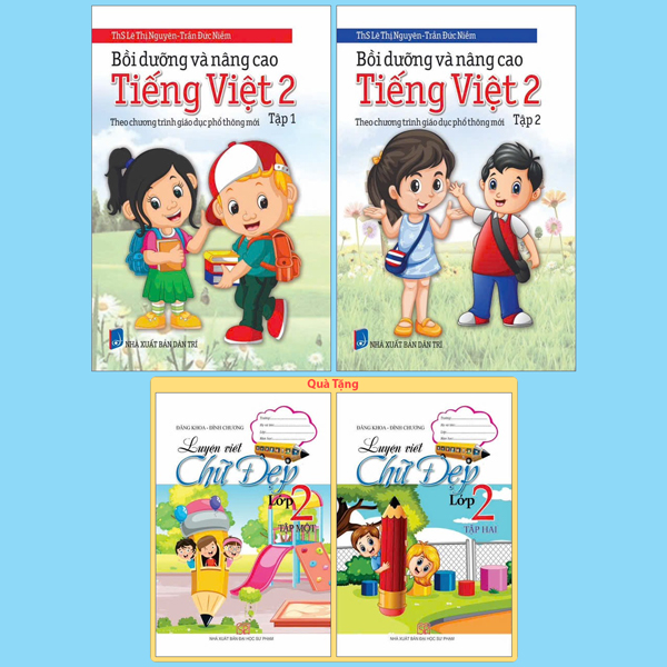 Bo Sach Boi Duong Va Nang Cao Tieng Viet 2 - Theo Chuong Trinh GDPT Moi - Tap 1 + Tap 2 (Bo 2 Cuon) - Tang Kem Sach Luyen Viet Chu Dep Lop 2 - Tap 1 + Tap 2