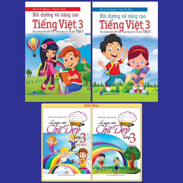 Bo Sach Boi Duong Va Nang Cao Tieng Viet 3 - Theo Chuong Trinh GDPT Moi-Dung Chung Cho 3 Bo Sach - Tap 1 + Tap 2 (Bo 2 Cuon) - Tang Kem Sach Luyen Viet Chu Dep Lop 3 - Tap 1 + Tap 2