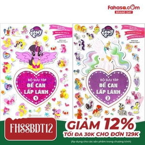 bộ sách my little pony - bộ sưu tập đề can lấp lánh - tập 1 + tập 2 (bộ 2 cuốn)