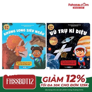 bộ sách nhà thám hiểm nhí - khủng long siêu ngầu + vũ trụ kì diệu (bộ 2 cuốn)