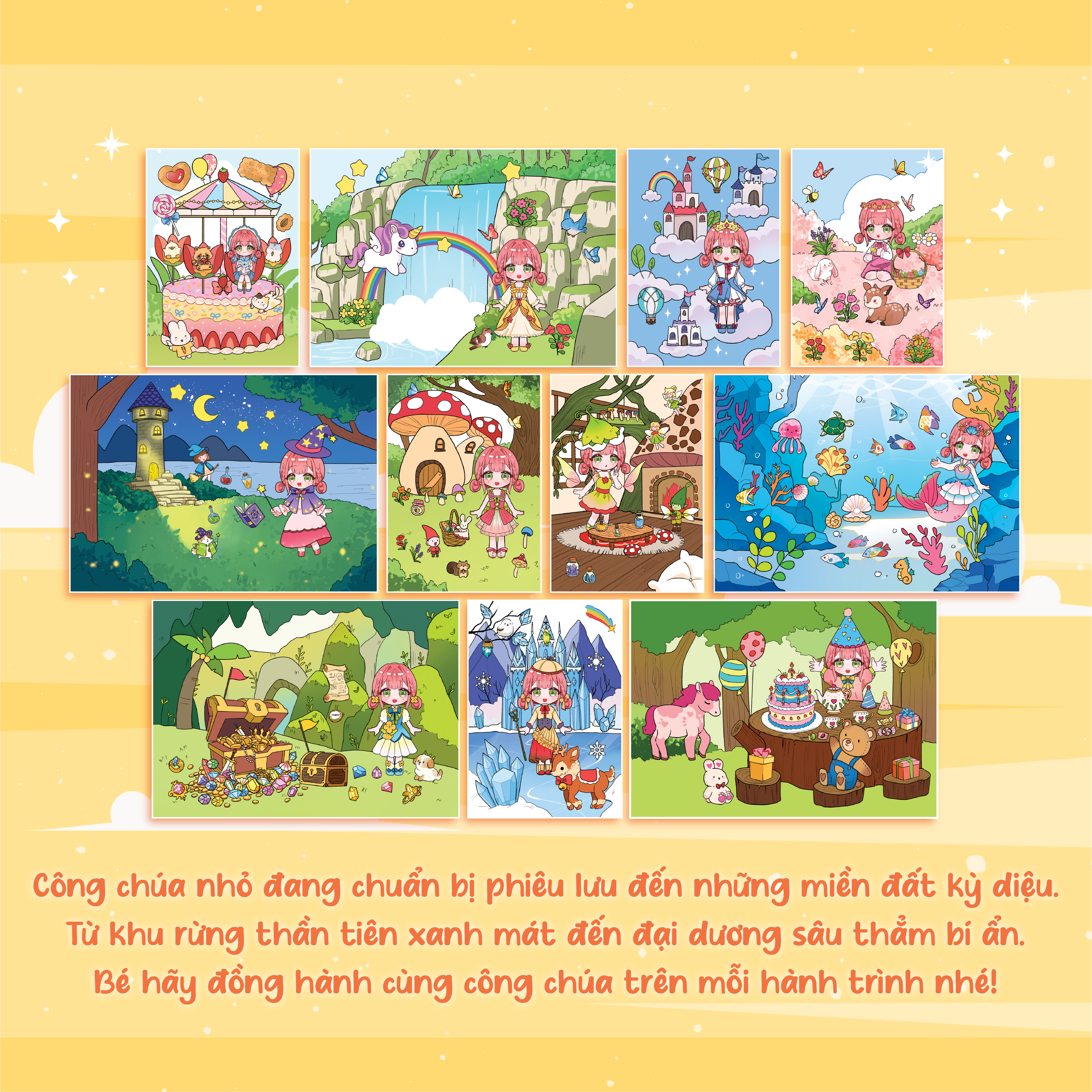 Bộ Sách Sticker Bóc Dán Thỏa Sức Sáng Tạo Cho Bé Gái - Nhật Ký Công Chúa Nhỏ Phiêu Lưu - Ảnh 6