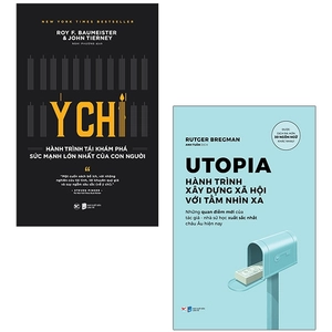 bộ sách ý chí - hành trình tái khám phá sức mạnh lớn nhất của con người + utopia - hành trình xây dựng xã hội với tầm nhìn xa (bộ 2 cuốn)
