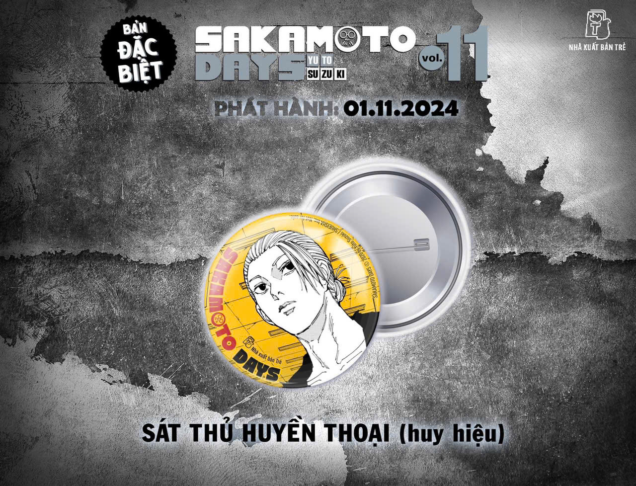 Bộ Sakamoto Days - Tập 11 - Một Đòn - Bản Đặc Biệt - Tặng Kèm Obi + Huy Hiệu + Set 3 Card Đổi Nền + Standee Lắp Ghép - Ảnh 5