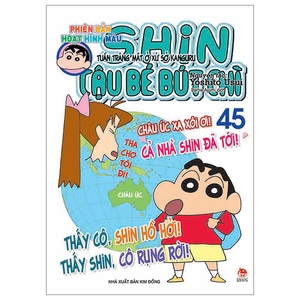 bộ shin - cậu bé bút chì - phiên bản hoạt hình màu - tập 45 - tuần trăng mật ở xứ sở kanguru (tái bản 2023)