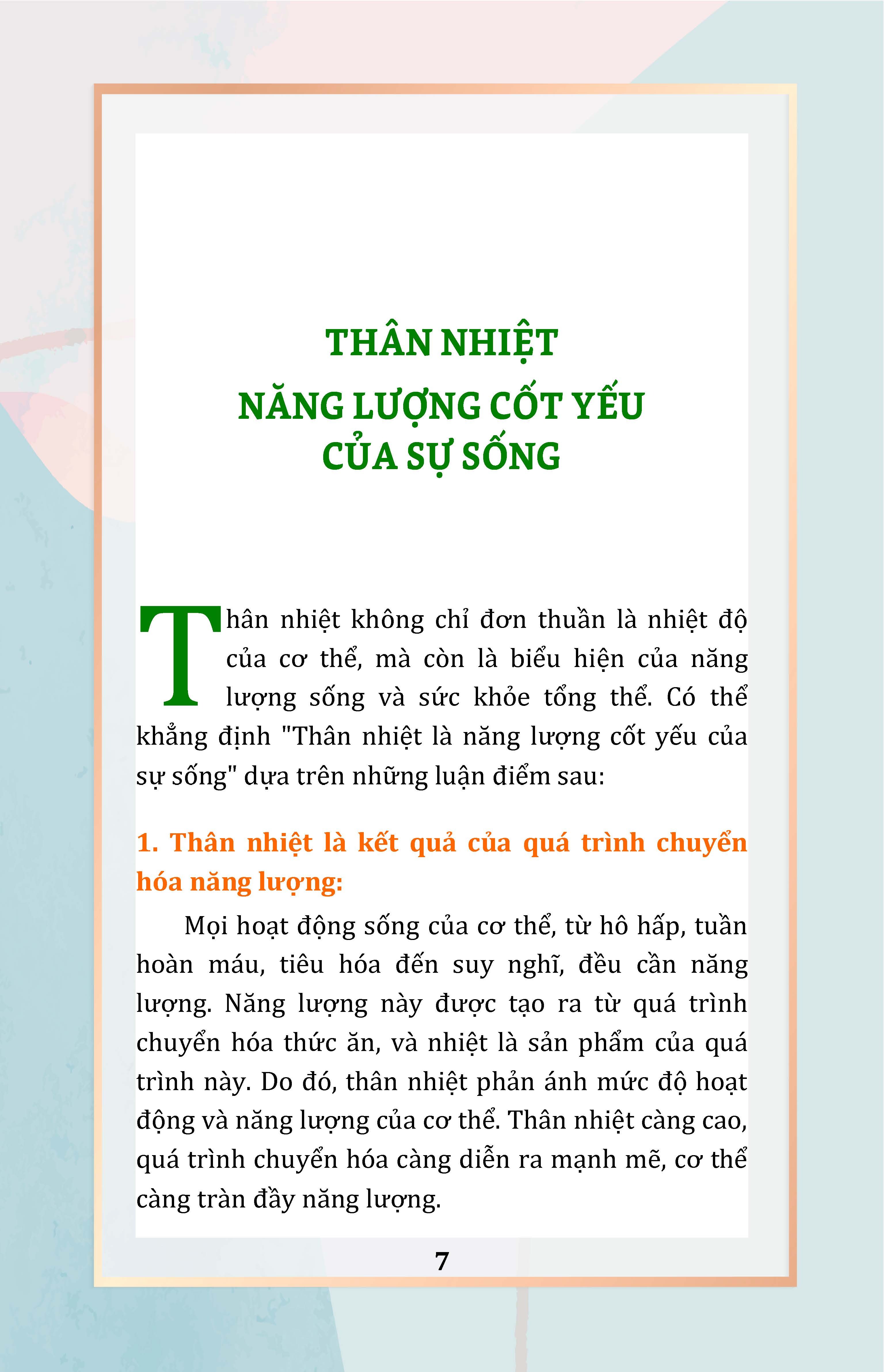 Bộ Thân Nhiệt - Năng Lượng Cốt Yếu Của Sự Sống - Ảnh 5