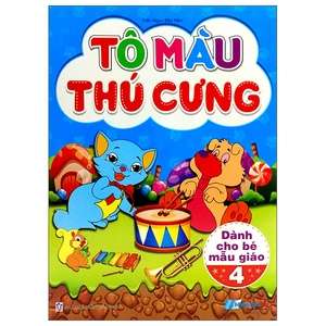 bộ tô màu thú cưng - tập 4 (dành cho bé mẫu giáo)