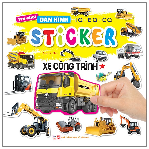 Bo
						
										
										Tro Choi Dan Hinh IQ-EQ-CQ - Sticker - Xe Cong Trinh - Tap 1