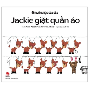 bộ trường học của gấu - jackie giặt quần áo