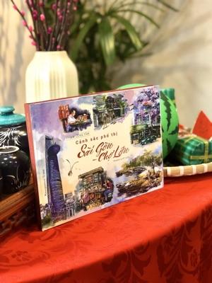 cảnh sắc phố thị sài gòn - chợ lớn (tranh & ký họa) (bìa cứng) - Ảnh 2
