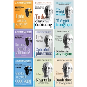 combo sách của jiddu krishnamurti (bộ 9 cuốn)