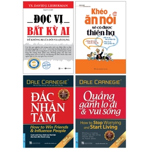 combo sách đọc vị bất kỳ ai + khéo ăn nói sẽ có được thiên hạ + đắc nhân tâm + quẳng gánh lo đi và vui sống (bộ 4 cuốn)