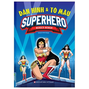 dán hình và tô màu superhero - wonder woman