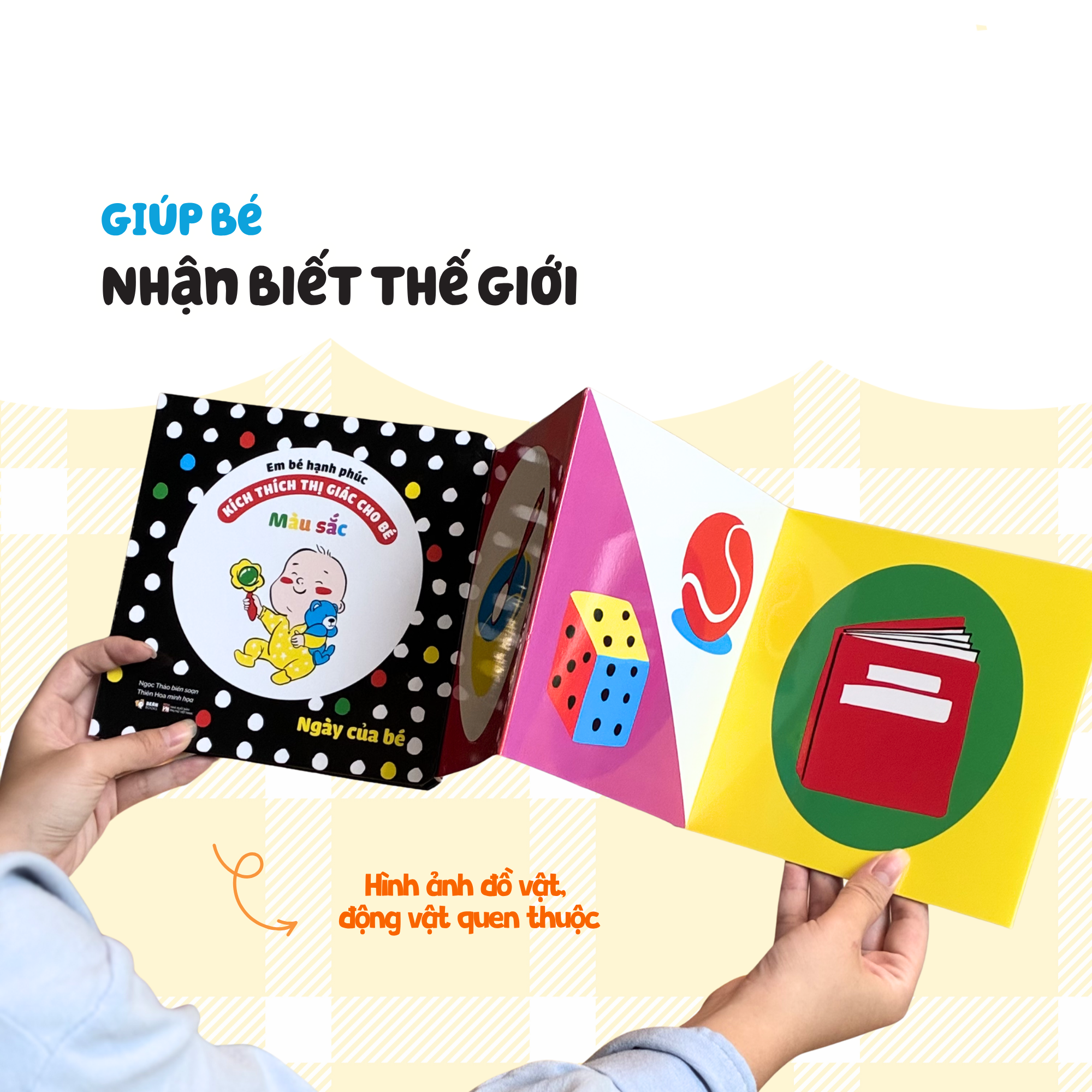 Em Bé Hạnh Phúc - Kích Thích Thị Giác Cho Bé - Đen, Trắng, Vàng, Xanh Dương - Động Vật - Bìa Cứng - Ảnh 9