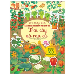 first sticker book - sách dán hình đầu đời cho bé - trái cây và rau củ