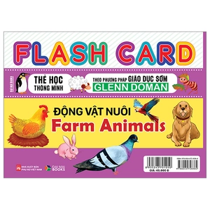 flash card - thẻ học thông minh theo phương pháp giáo dục sớm glenn doman - động vật nuôi - farm animals