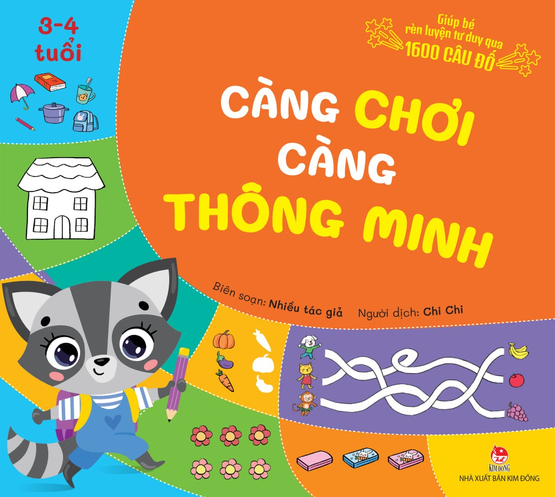 Giúp Bé Rèn Luyện Tư Duy Qua 1600 Câu Đố - Càng Chơi Càng Thông Minh - 3-4 Tuổi - Ảnh 2