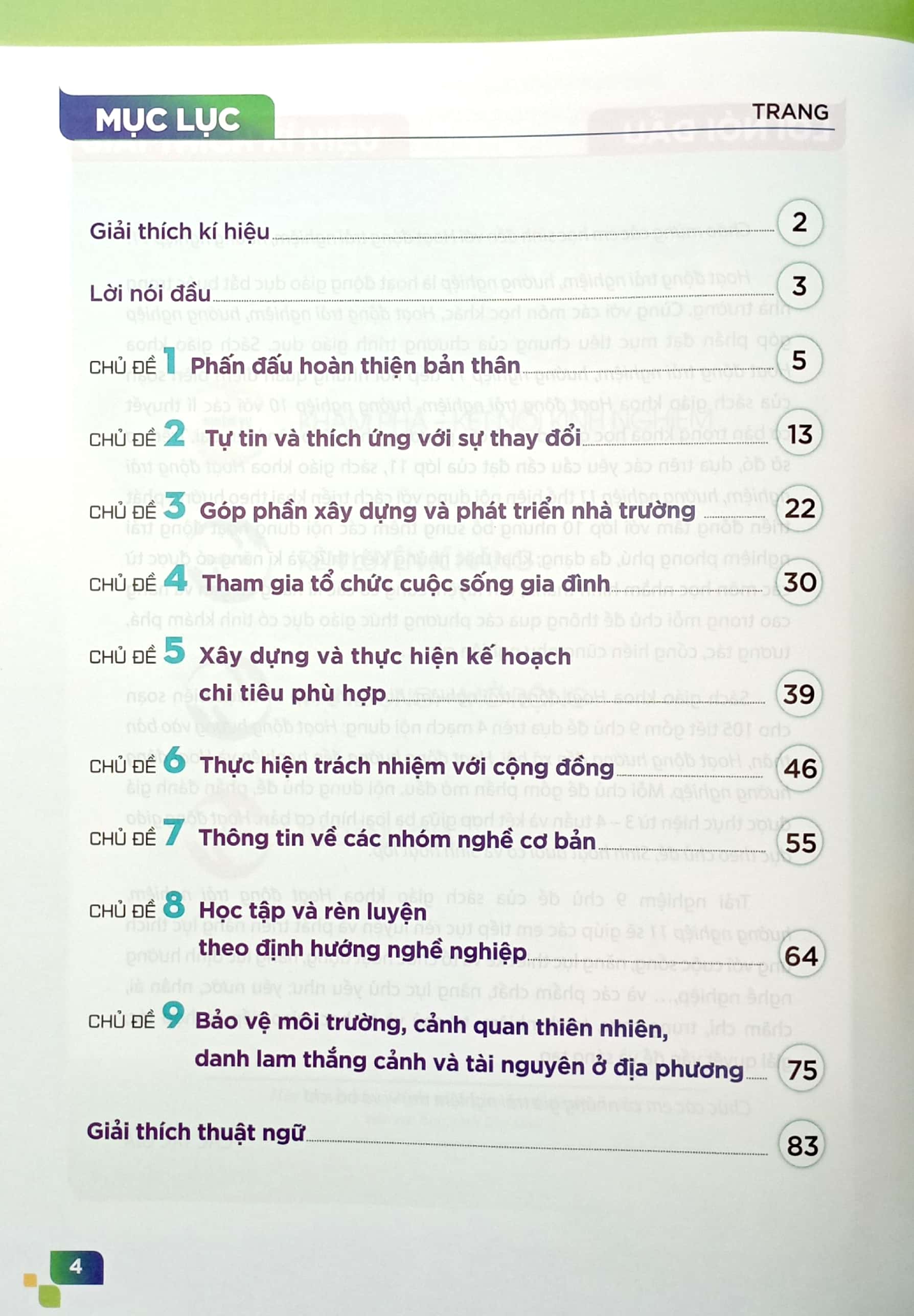 hoạt động trải nghiệm, hướng nghiệp 11 - bản 1 (chân trời sáng tạo) (chuẩn) - Ảnh 3