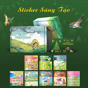 hộp quà giáng sinh cho bé phát triển toàn diện về tư duy và tính cách - sticker sáng tạo