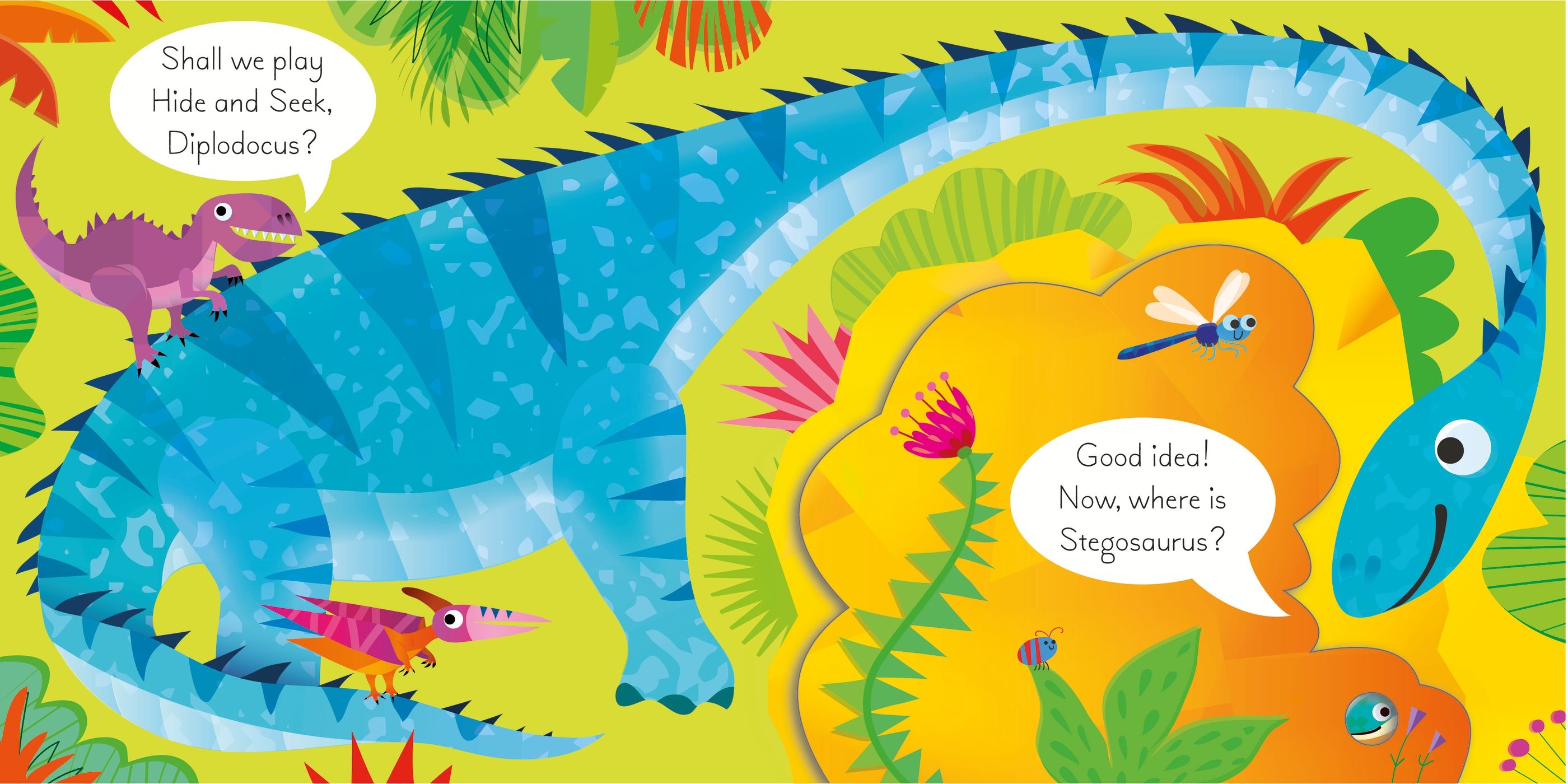 lift-the-flap play hide & seek with the dinosaurs - Ảnh 4