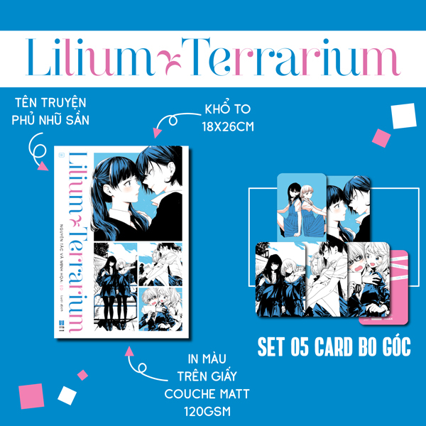 Lilium Terrarium - Tang Kem Set 5 Card Bo Goc Nhu Cat "When Our Hearts Met"