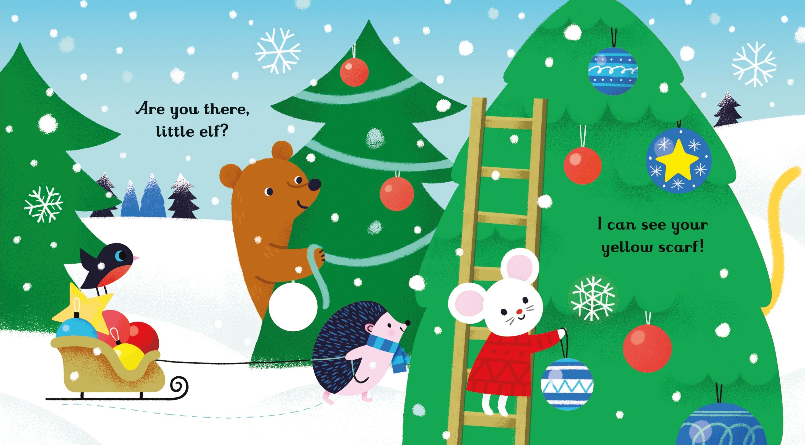 little peep-through books: are you there little elf? - Ảnh 5