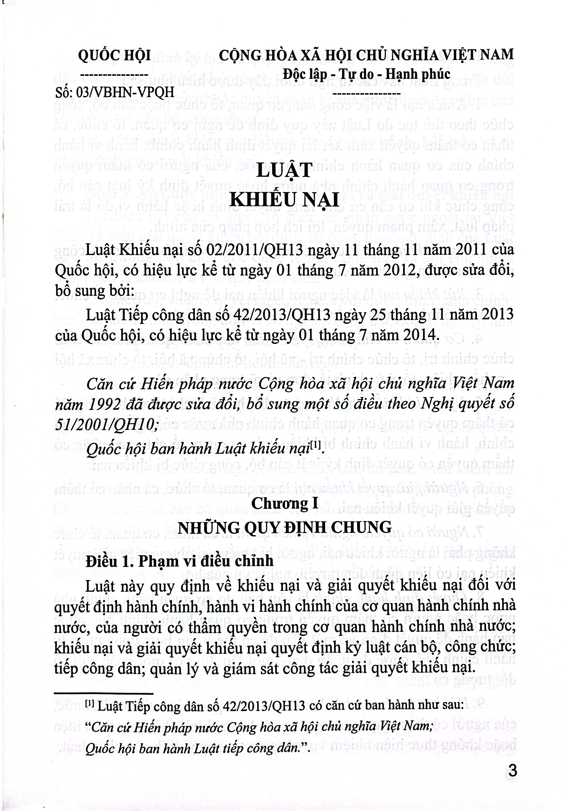 Luật Khiếu Nại (Sửa Đổi, Bổ Sung Năm 2013) - Ảnh 4