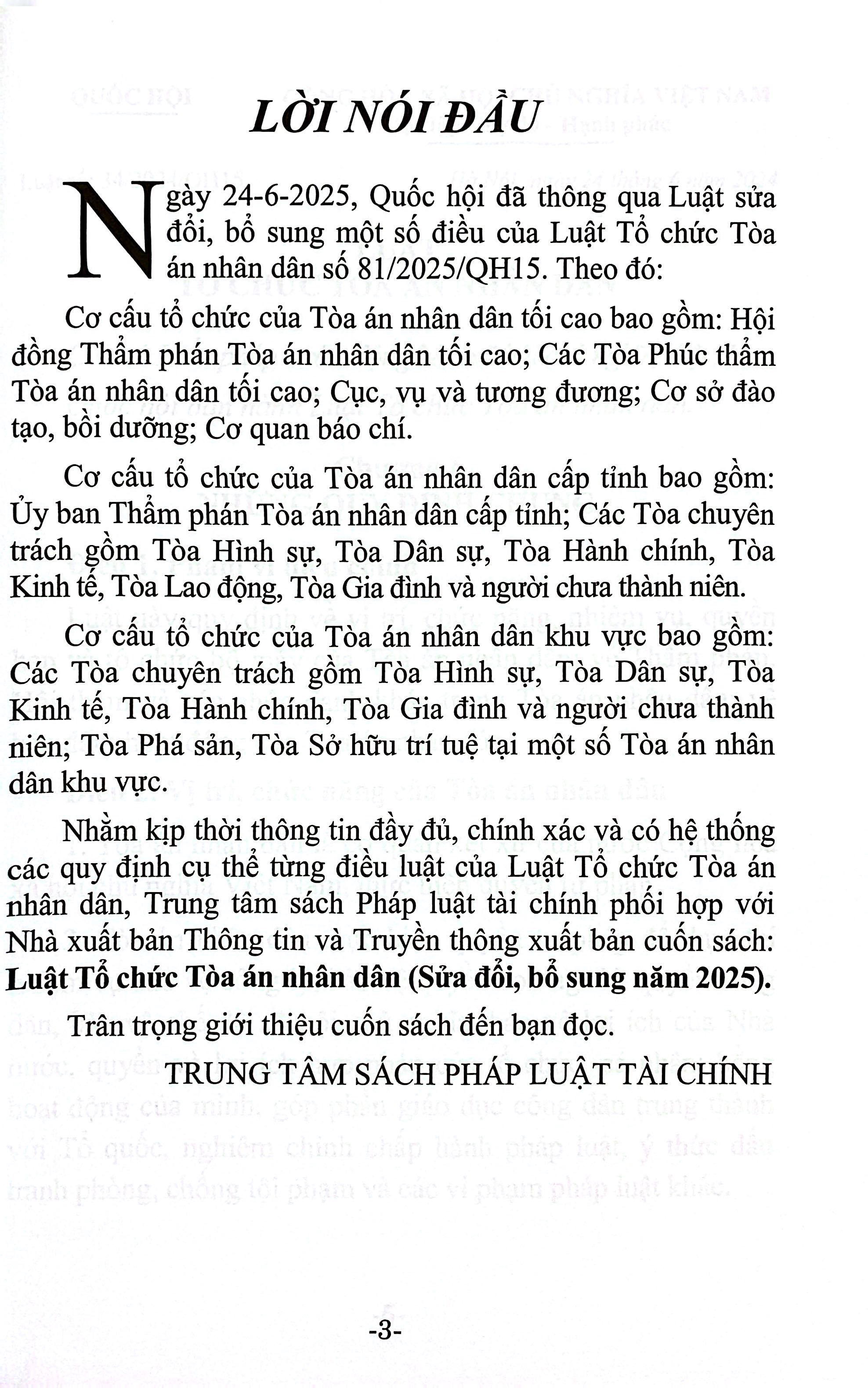 Luật Tổ Chức Tòa Án Nhân Dân (Sửa Đổi, Bổ Sung Năm 2025) - Ảnh 4