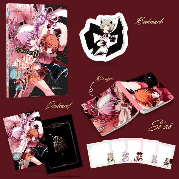 ma pháp thiếu nữ - tập 9 - bản đặc biệt - tặng kèm bookmark nhân vật + postcard + sổ xé nhân vật